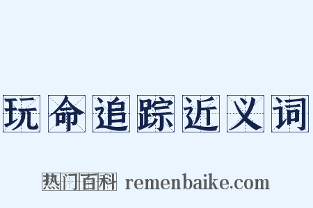 玩命追踪近义词是什么意思的图片
